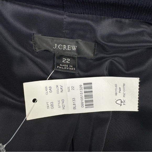 J. Crew Going Out Blazer Stretch Twill Navy Blue - Picture 8 of 10